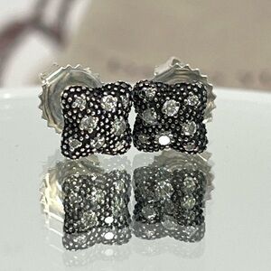 David Yurman Midnight Melange Diamond Stud Earrings .925